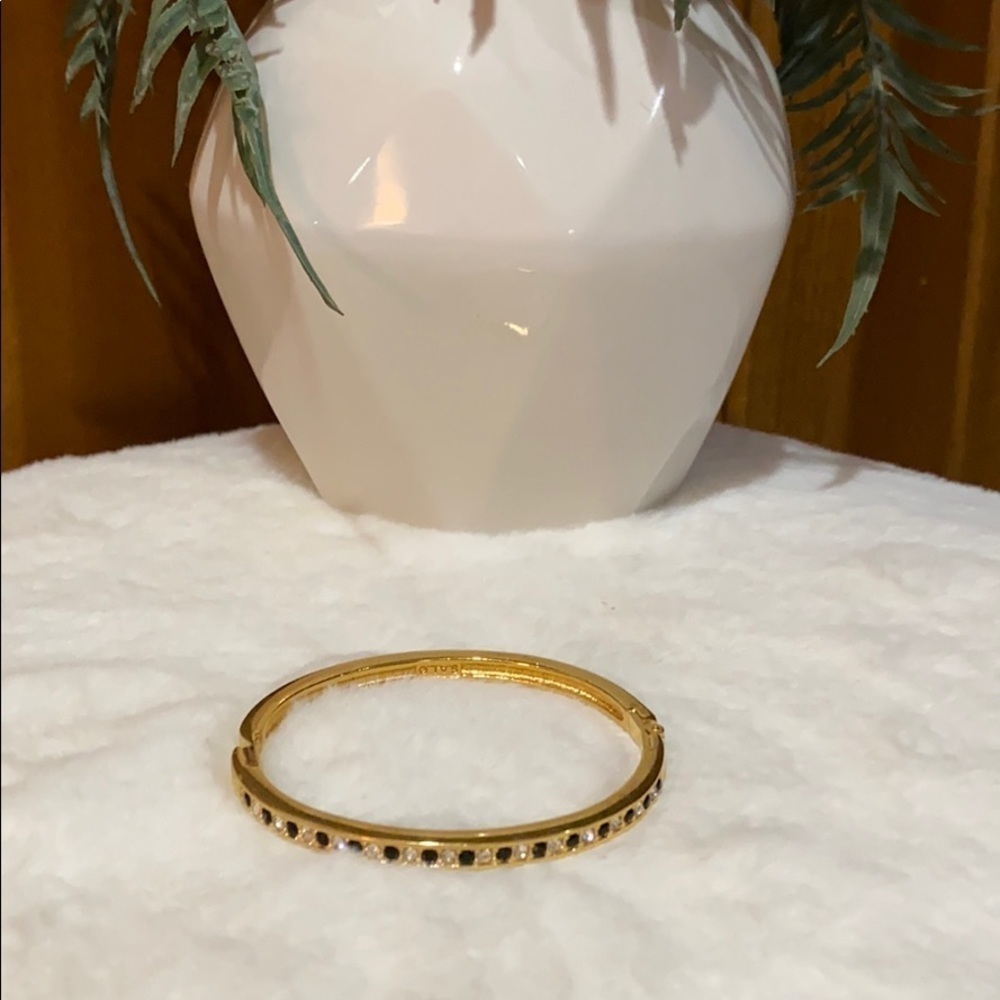 SALO: Thin Vintage Gold Beaded Jeweled Bracelet‎ Costume Jewelry